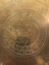 F-16 Taft Cairo Egypt. Peace Vector - Engraved Brass Tray 13.5”. picture