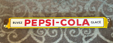Vintage French / Canadian Pepsi Cola Porcelain Sign Door Push picture