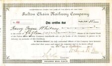 Harry Payne Whitney and William Seward Webb autographed Fulton Chain Railway Co. picture