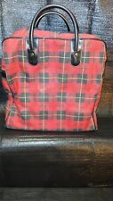 Aladdin Red Plaid Canvas 1960's Thermos And Carrying Bag picture
