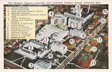 Cleveland Ohio Western Reserve University Hospital Campus Map Vtg Postcard C39 picture