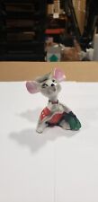 Vintage 1950's Cute Porcelain Mouse W/Purse & Hat Made In Japan picture