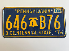 1976 Pennsylvania License Plate with Natural Sticker on 1971 Bicentennial Base picture