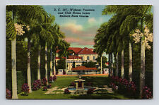 Postcard Miami FL Florida Widener Bldg Club House Lawn Hialeah Race Course picture