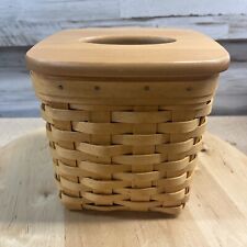 Longaberger Tissue Basket with Lid 2000 Signed picture
