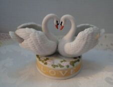 Double Swan Figurine Enesco 1987 
