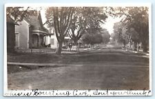 POSTCARD RPPC 1908 Courting Avenue? Tree Lined Dirt Road to Keosauqua Iowa picture