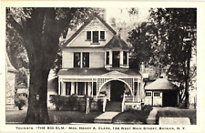 The Big Elm Hotel Batavia NY White Border Postcard c1930s picture