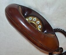 Vintage/Retro 1970s Leather Wrapped Push Button Genie Tele. #17 inp RJIIC   picture