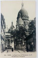 Vintage Paris France RPPC The Sacre-Coeur Basilica of Montmartre Postcard picture