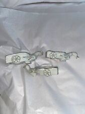 3 1940'S BIRDS CARRYING CARTS INDIVIDUAL PERSONAL ASHTRAY LOT picture