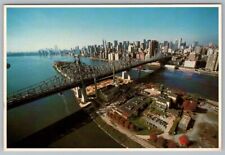 Postcard New York Queensboro Bridge Roosevelt Island Aerial View picture