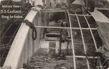 Interior View SS Eastland Disaster Diving for Bodies Chicago Illinois 1915 PC picture
