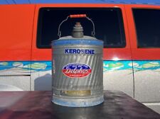 Vintage Delphos 5 Gallon Kerosene Can Galvanized Steel with Nozzle & Handle picture