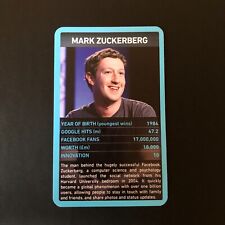 2012 Top Trumps Digital Heroes Mark Zuckerberg Rookie Facebook Super Rare picture