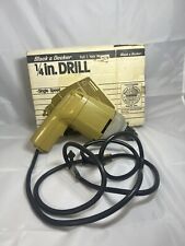 Vintage Black and Decker Home Utility 1/4” Electric Drill Tested/Works picture
