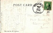 Woodburn Oregon Cancel c1910 1c Franklin Green Stamp PM WOB Note Postcard Vtg picture