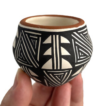 VTG Native American Acoma Pueblo Miniature Pot Pottery Vase C Pasquale picture