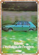 METAL SIGN - 1979 Fiat Ritmo, Evolution of the Species Vintage Ad picture