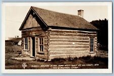 Black Hills SD Postcard RPPC Photo Oldest Building Buck Hills Museum Custer 1929 picture