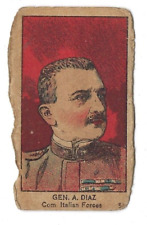 W545 WW1 Leaders General Armando Diaz Strip Trade Card Italian Commander #34 picture