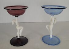 Set of 2 Bimini Glass Figural Nude Cordials/Wine Glasses 1325 picture