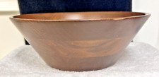 Vintage Kustom Kraft Solid Black Walnut Bowl Mid-Century Modern 10 1/2