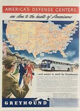 Rare 1941 Original Vintage Greyhound Bus Travel Transportation Advertisement picture