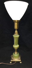 Art Deco Table Lamp Mutual Sunset Lamp Co MSLC Alabaster Onyx Green Ready to Use picture