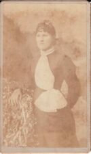 Vtg Victorian Carte de Viste CDV Photo Woman Standing 157-SL72 picture