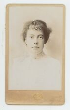 Antique CDV c1870s Beautiful Ghostly Image of Woman in White Belfast, Ireland picture