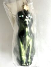 Patricia Breen Pharaoh's Cat Green Glass Christmas Ornament, #9545 NWT SEALED picture