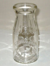 Vintage 1952 PAULUS DAIRY Half Pint EMBOSSED Glass MILK BOTTLE New Brunswick NJ picture