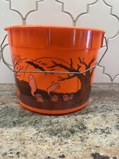 Vintage Shamrock Industries Halloween Trick or Treat Candy Bucket Pail Handle picture