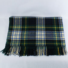 Vintage Highland Industries Throw Blanket Green Black Plaid Greenock Scotland picture