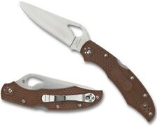SPYDERCO Byrd Cara Cara 2 Brown Folding Knife Plain Flat Ground Blade BY03PBN2 picture