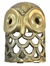 Vintage Brass Owl Candle Holder Light Figure Statue Decor picture