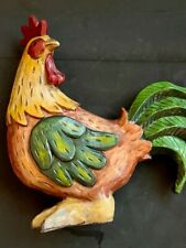 Wood looking Resin Carved Rooster Decorative picture