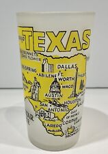 Texas Lone Star State Frosted Collector Travel Glass - Vintage  - 5