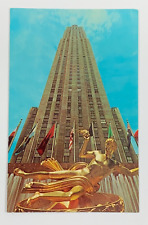 RCA Building & Prometheus Statue Rockefeller Center New York City NY Postcard picture