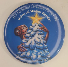 Vintage 1992 Universal Studios Florida Christmas Party  ET  Large Pinback Button picture