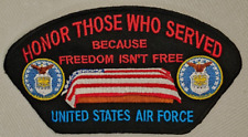 Honor Those Who Served U.S. Air Force 5 Inch x 2.5 Inch Patch *Made In USA* picture