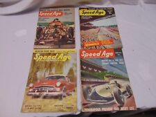 (4) 1953-56 Speed Age Hot Rod Racing Magazines Indianapolis Chuck Stevenson picture