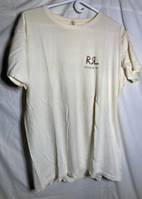Vntg- RRL Ralph Lauren Beach Surf Short Sleeve Cotton T-Shirt Men's XL Cream USA picture