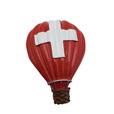 Switzerland Flag Refrigerator Fridge Magnet Travel Souvenir Gift Hot Air Balloon picture