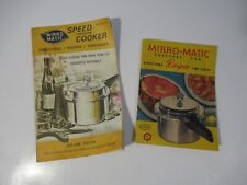 Vtg 1946 Mirro Matic Pressure Cooker Pan 1972 Speed Pressure Cooker Lot Of 2 picture