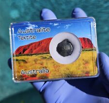 Meteorite**Australite, Tektite**2.410 gram Partial Flanged Button Top Quality picture