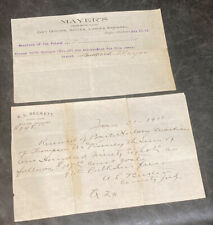 Two Receipts Stigler Oklahoma Mayers Ladies Apparel 1913, Judge Beckett 1911 picture