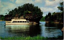 Lower Dells Rocky Island Region Wisconsin Boat Reflections Lake Forest Postcard picture