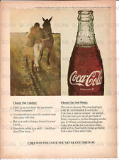 1968 Coca Cola Vintage Magazine Ad   Young Couple with a Horse picture